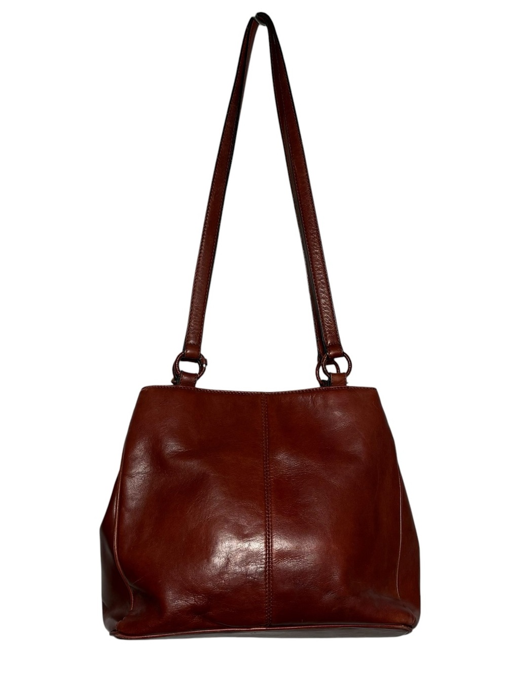 Vintage Etienne Aigner Brown Leather Woven Braided Tote Shoulder Bag - Picture 3 of 12